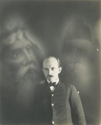 (SPIRIT PHOTOGRAPHY) A suite of 8 photographs featuring the spirits of historically important figures, as summoned during a séance, and